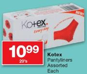 Kotex Pantyliners-20's Each