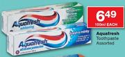 Aquafresh Toothpaste-100Ml Each
