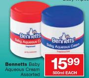 Bennetts Baby Aqueous Cream-500Ml Each