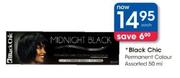 Black Chic Permanent Colour Assorted-50ml Each