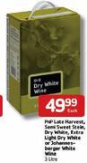 PnP Late Harvest Semi Sweet Stein,Dry White,Extra Light Dry White or Johannesberger White Wine-3Ltr