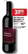 PnP Cabernet Sauvignon or Merlot-750ml Each