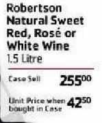 Robertson Neutral Sweet Red, Rose or White Wine-Per Case