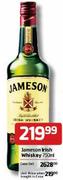 Jameson Irish Whiskey-750ml