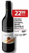 Namaqua Cabernet Sauvignon, Merlot, Pinotage or Shiraz-750ml Each