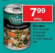 Rhodes Gemengde Groente/Groente In Kerriesous-410g Elk
