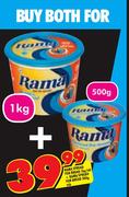 Rama Spread For Bread-1kg Tub + Rama Spread For Bread-500gm Tub