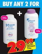 Johnson's Baby Powder-2 x 200gm