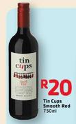 Tin Cups Smooth Red-750ml
