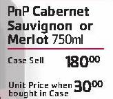 PnP Cabernet Sauvignon or Merlot- Per Case