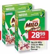 Nestle Milo 500g or Milo Duo 480g Cereal-Each