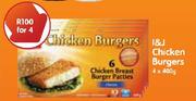 I & J Chicken Burgers-4x400g