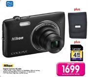 Nikon Digital Camera Bundle-Per Bundle S3400