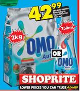 Omo Auto  Washing Powder 2kg/Liquid Detergent 750ml Each