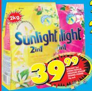 Sunlight 2In1 Spring/Tropical Sensations Regular Washing Powder-2kg Each