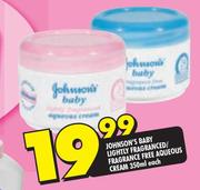 Johnson's Baby Lightly Fragranced/Fragrance Free Aqueous Cream -350ml Each