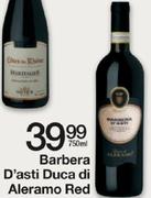 Barbera D'asti Duca Di Aleramo Red-750ml