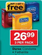 Durex Condoms Fetherlite-3 Per Pack