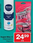 Super-Max 3 Disposable Razors-5's