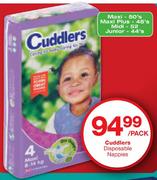 Cuddlers Disposable Nappies Midi-52's-Per Pack