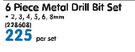 Blacksmith 6 Piece Metal Drill Bit Set-Per Set