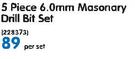 Blacksmith 5 Piece 6.0mm Masonary Drill Bit Set-Per Set
