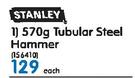 Stanley 570g Tubular Steel Hammer-Each
