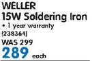 Weller 15W Soldering Iron-Each