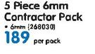 Blacksmith 5 Piece 6mm Contractor Pack-Per Pack