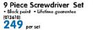 Wera 9 Piece Screwdriver Set-Per Set