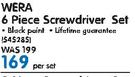 Wera 6 Piece Screwdriver Set-Per Set