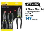 Stanley 3 Piece Plier Set-Per Set
