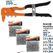 Fascor 3.2X8mm Rivets-Per Pack