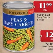 Pot O' Gold Baby Carrots & Peas-410G