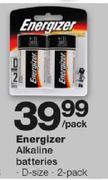 Energizer Alkaline Batteries-Per Pack