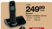 Alcatel Sigma Cordless Phone Single-Each