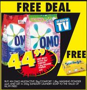 Omo Multi-Active-2kg/Comfort 1.8kg Washing Powder Each