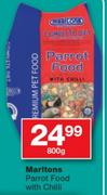  Marltons Parrot Food With Chilli - 800g