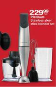 Platinum Stainless Steel Stick Blender Set