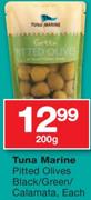 Tuna Marine Pitted Olives Black/Green/Calamata-200g