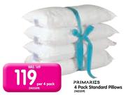 Primaries 4 Pack Standard Pillows