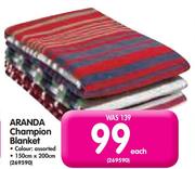 Aranda Champion Blanket-150x200cm Each