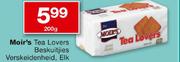 Moir's Tea Lovers Beskuitjies Verskeidenheid, Elk-200g Each