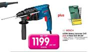 Bosch 650W Rotary Hammer Drill Plus 6 Piece SDS Bit Set-Pe