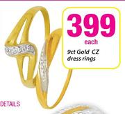 9ct Gold CZ Dress Rings-Each