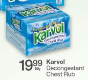 Karvol Decongestant Chest Rub-50g