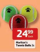 Marlton's Teenis Balls-3's Each