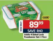 Addis 4 Sided Lock Foodsaver Set-4 Piece