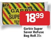 Garbie Super Saver Refuse Bag Roll-20's Each