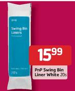 PnP Swing Bin Liner White -20's Each